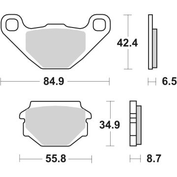 SBS 113HF BRAKE PADS ORGANIC
