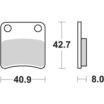 SBS 115CT BRAKE PADS ORGANIC