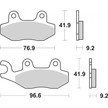 SBS 163HF BRAKE PADS ORGANIC