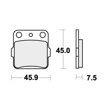 SBS 592HF BRAKE PADS ORGANIC
