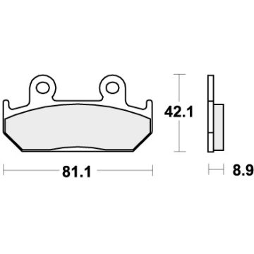 SBS 593HF BRAKE PADS ORGANIC
