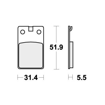 SBS 595HF BRAKE PADS ORGANIC