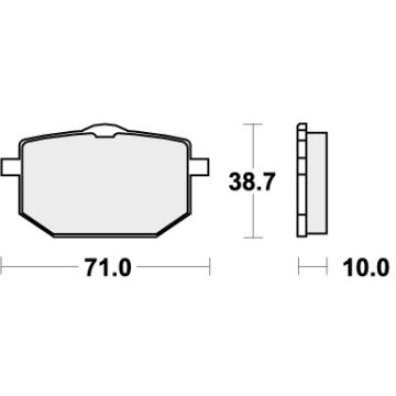 SBS 596HF BRAKE PADS ORGANIC