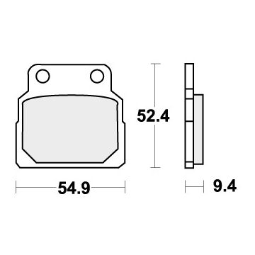 SBS 598HF BRAKE PADS ORGANIC