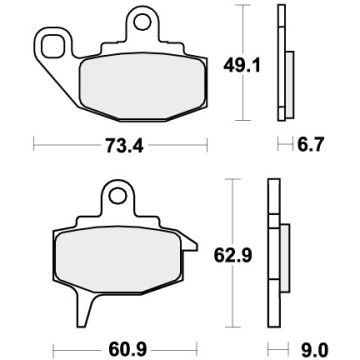 SBS 602HF BRAKE PADS ORGANIC