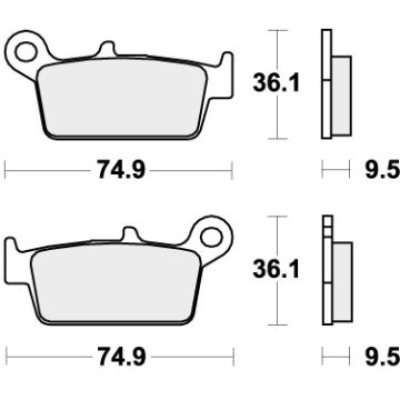 SBS 604CS BRAKE PADS ORGANIC