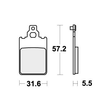 SBS 607HF BRAKE PADS ORGANIC