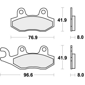 SBS 611HF BRAKE PADS ORGANIC