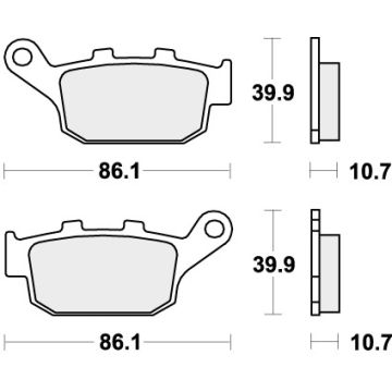 SBS 614HF BRAKE PADS ORGANIC