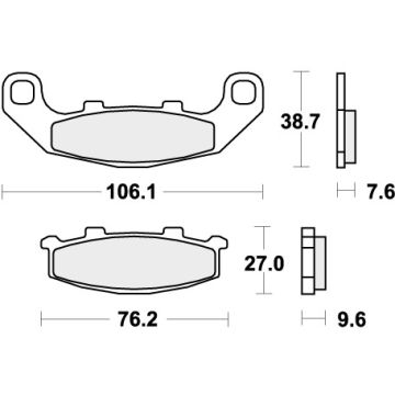 SBS 615HF BRAKE PADS ORGANIC