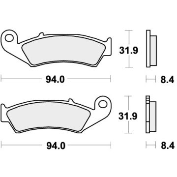 SBS 623HF BRAKE PADS ORGANIC