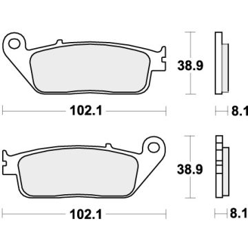 SBS 627DCC BRAKE PADS ORGANIC RACING