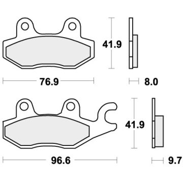 SBS 633RSI BRAKE PADS SINTER RACING