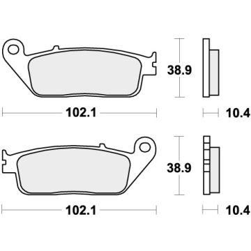 SBS 654HF BRAKE PADS ORGANIC