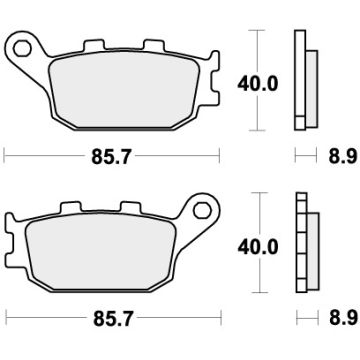 SBS 657HF BRAKE PADS ORGANIC