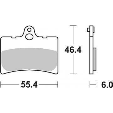 SBS 672HF BRAKE PADS ORGANIC