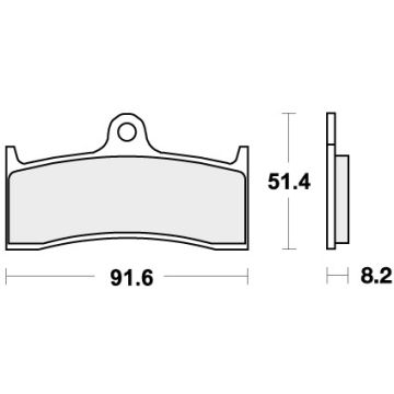 SBS 676DC BRAKE PADS ORGANIC RACING