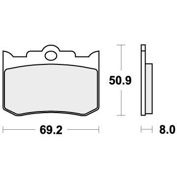 SBS 678LS BRAKE PADS SINTER