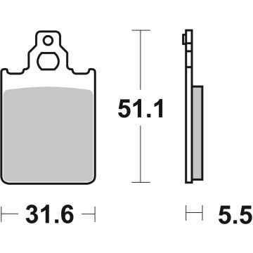 SBS 680HF BRAKE PADS ORGANIC