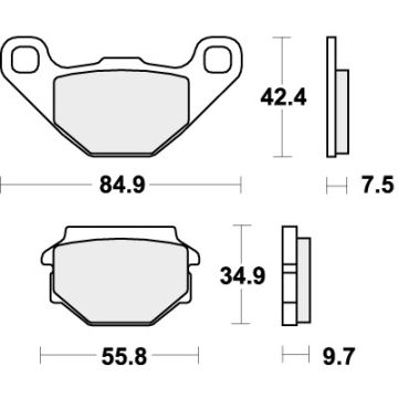 SBS 684HF BRAKE PADS ORGANIC