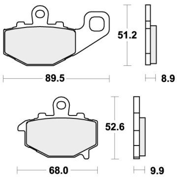 SBS 687HF BRAKE PADS ORGANIC