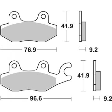 SBS 688DC BRAKE PADS ORGANIC RACING