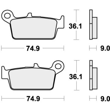 SBS 690HF BRAKE PADS ORGANIC