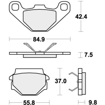 SBS 692SI BRAKE PADS SINTER