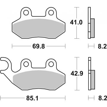 SBS 708HF BRAKE PADS ORGANIC