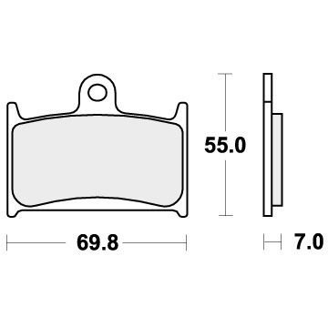 SBS 714HF BRAKE PADS ORGANIC