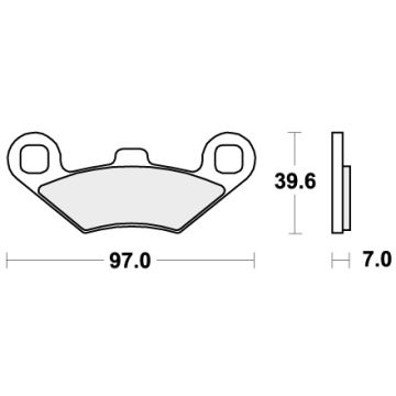 SBS 716HF BRAKE PADS ORGANIC