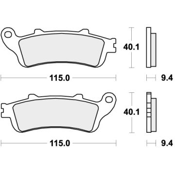 SBS 722HF BRAKE PADS ORGANIC