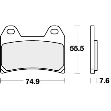 SBS 727HF BRAKE PADS ORGANIC