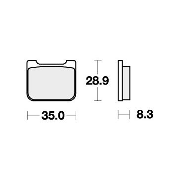 SBS 732RQ BRAKE PADS ORGANIC RACING