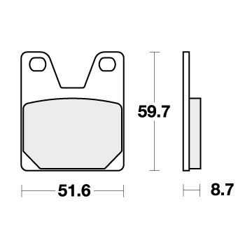 SBS 733RQ BRAKE PADS ORGANIC RACING