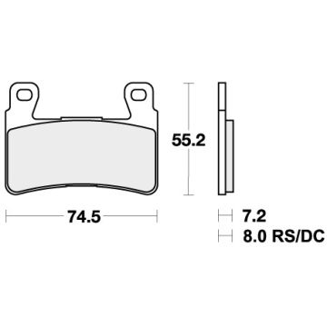 SBS 734DC BRAKE PADS ORGANIC RACING
