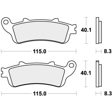 SBS 735HF BRAKE PADS ORGANIC