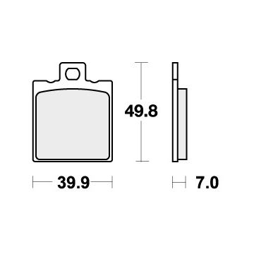SBS 737HCT BRAKE PADS ORGANIC