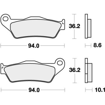 SBS 742RQ BRAKE PADS ORGANIC RACING