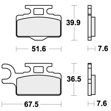 SBS 752SI BRAKE PADS SINTER