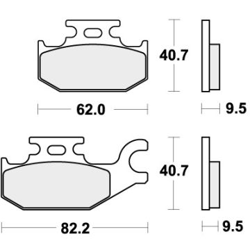 SBS 754HF BRAKE PADS ORGANIC