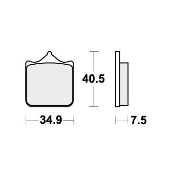 SBS 762DS-1 BRAKE PADS SINTER RACING