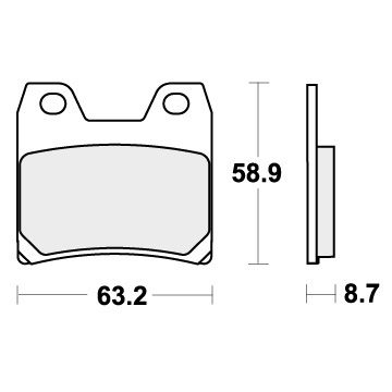 SBS 770HF BRAKE PADS ORGANIC