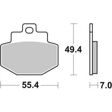 SBS 772HF BRAKE PADS ORGANIC