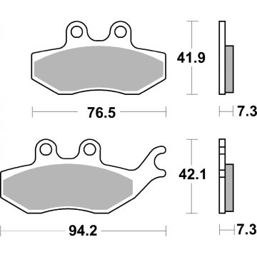 SBS 780HF BRAKE PADS ORGANIC