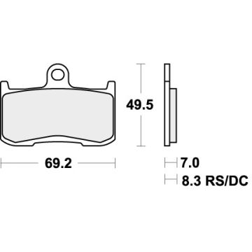 SBS 782H.HF BRAKE PADS ORGANIC