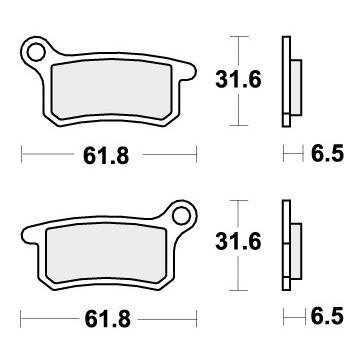 SBS 783CS BRAKE PAD CARBON OFFROAD