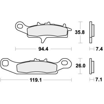 SBS 798RSI BRAKE PADS SINTER RACING