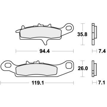 SBS 801RSI BRAKE PADS SINTER RACING