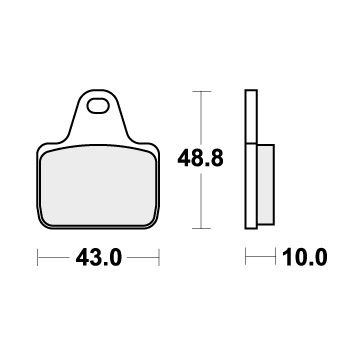 SBS 805DS-2 BRAKE PADS SINTER RACING